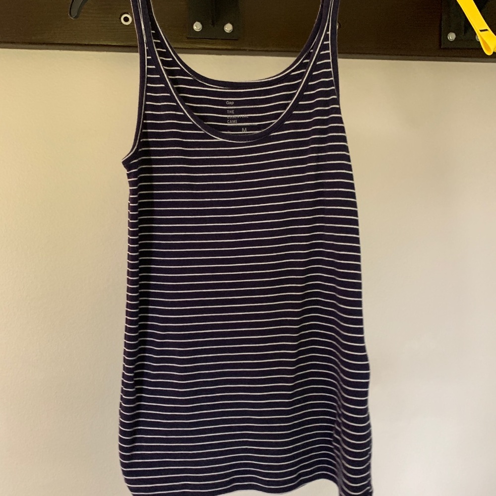 GAP the essential cami - navy white striped